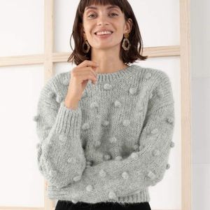 & other stories Alpaca Wool Knit Bobble Sweater